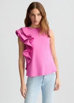 T-shirt con volant