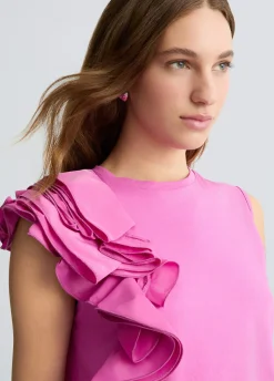 T-shirt con volant