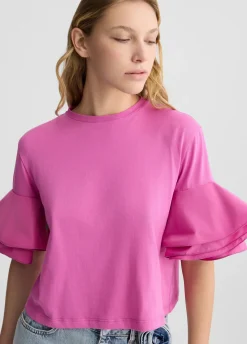T-shirt con volant