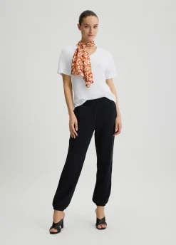 T-shirt in cotone con foulard
