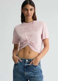 T-shirt in cotone con logo