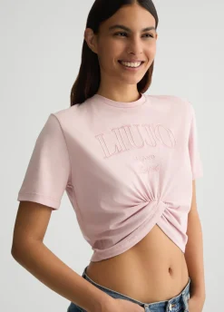T-shirt in cotone con logo