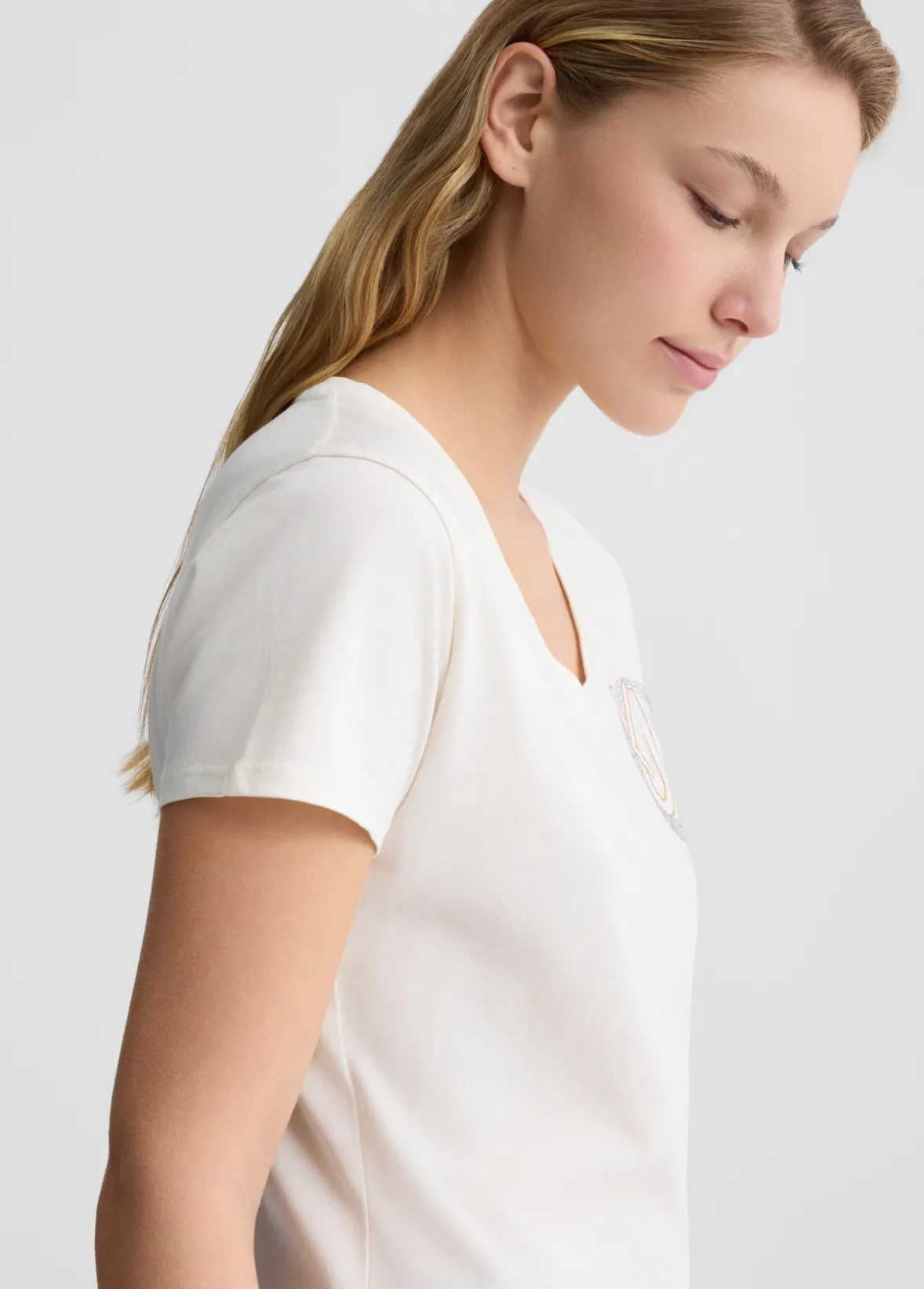 T-shirt in cotone con logo