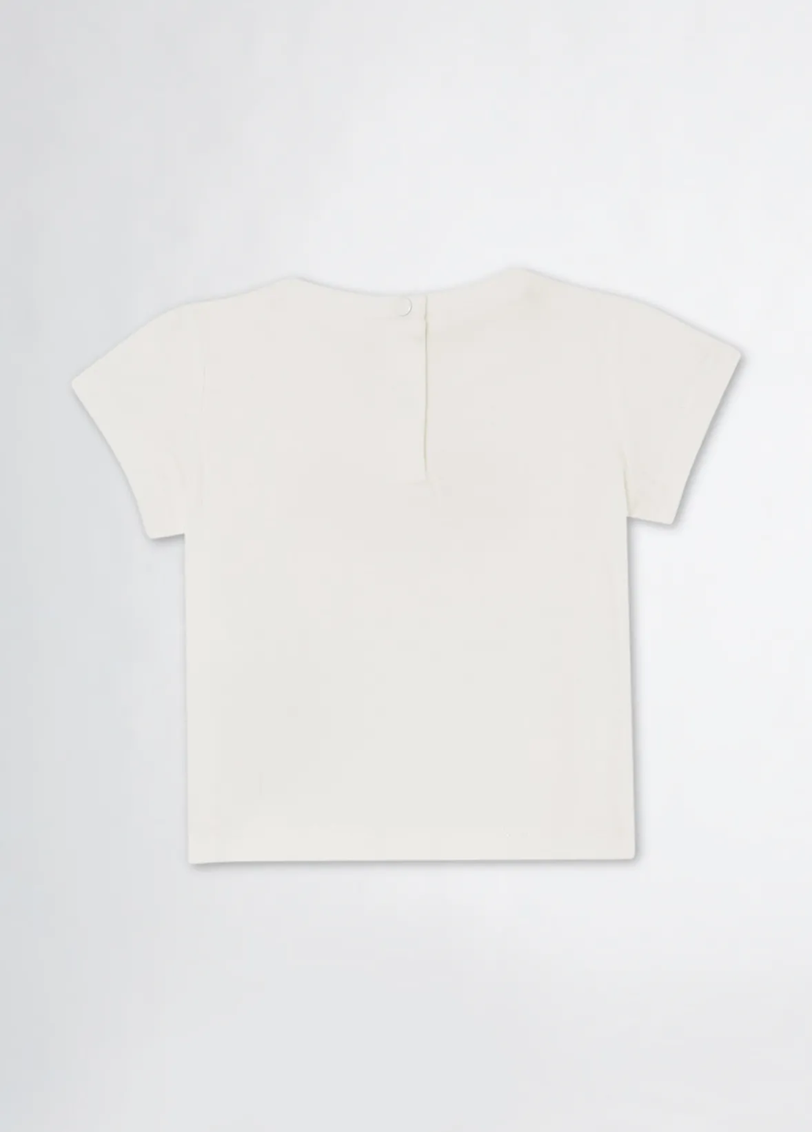 T-shirt in cotone con logo e strass