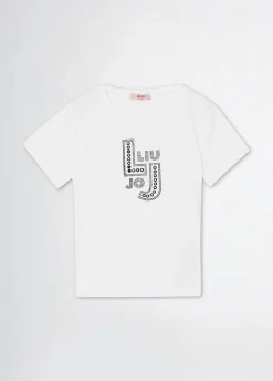 T-shirt in cotone con logo