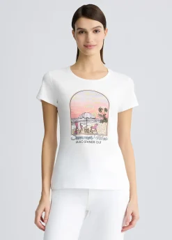 T-shirt in cotone con stampa