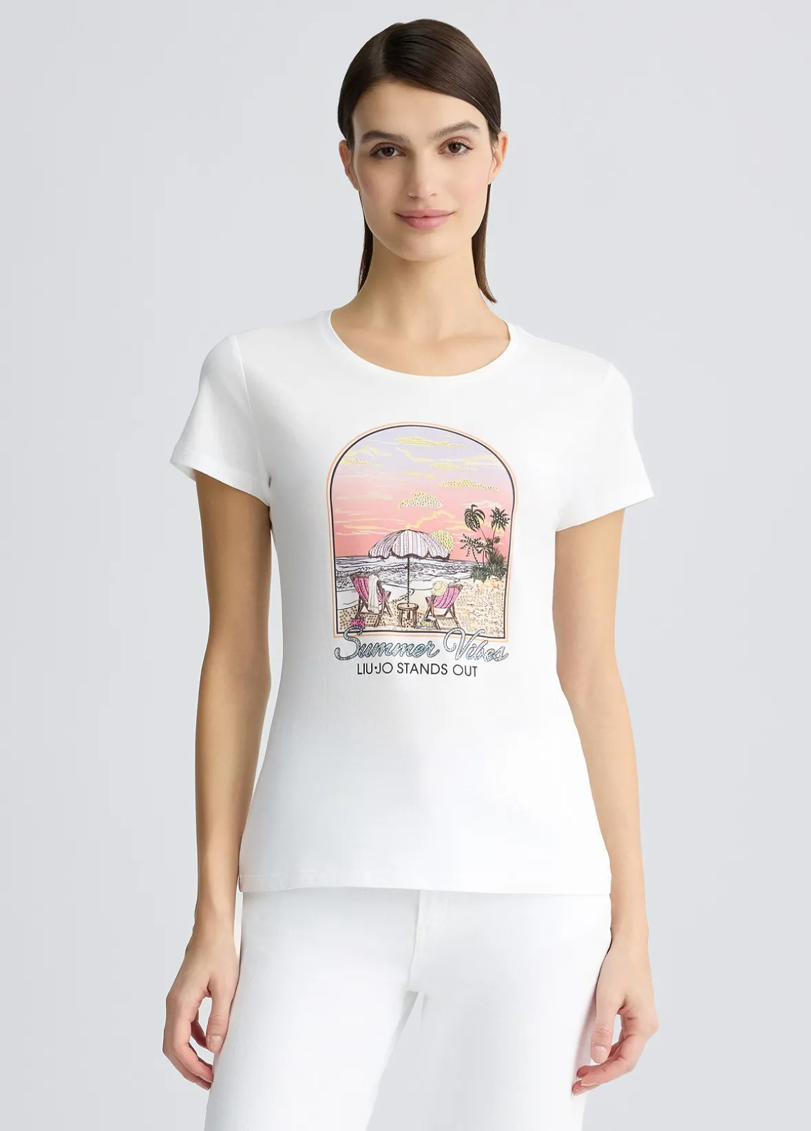 T-shirt in cotone con stampa