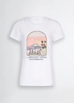 T-shirt in cotone con stampa