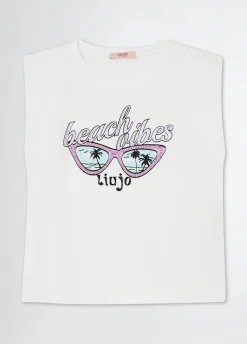 T-shirt in cotone con stampa