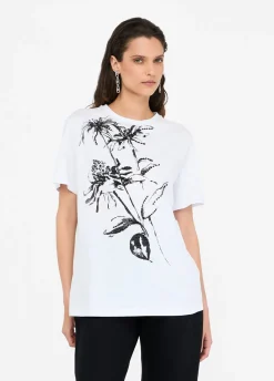 T-shirt in cotone con stampa