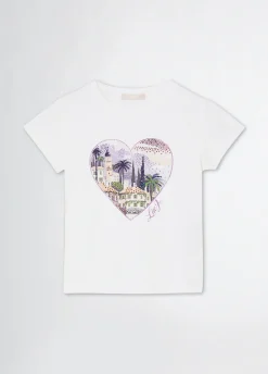 T-shirt in cotone con stampa