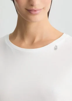 T-shirt in cotone con strass