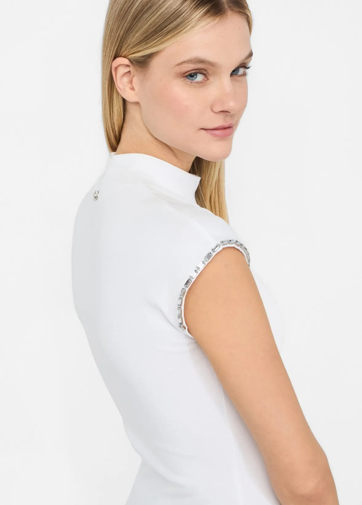 T-shirt in cotone con strass