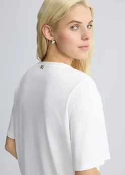 T-shirt in cotone con strass