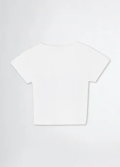 T-shirt in cotone con strass