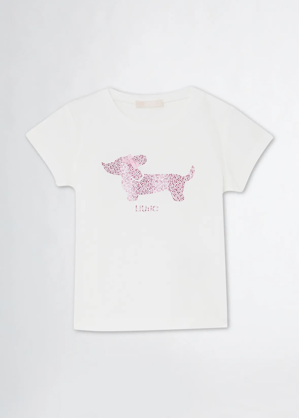 T-shirt in cotone con strass