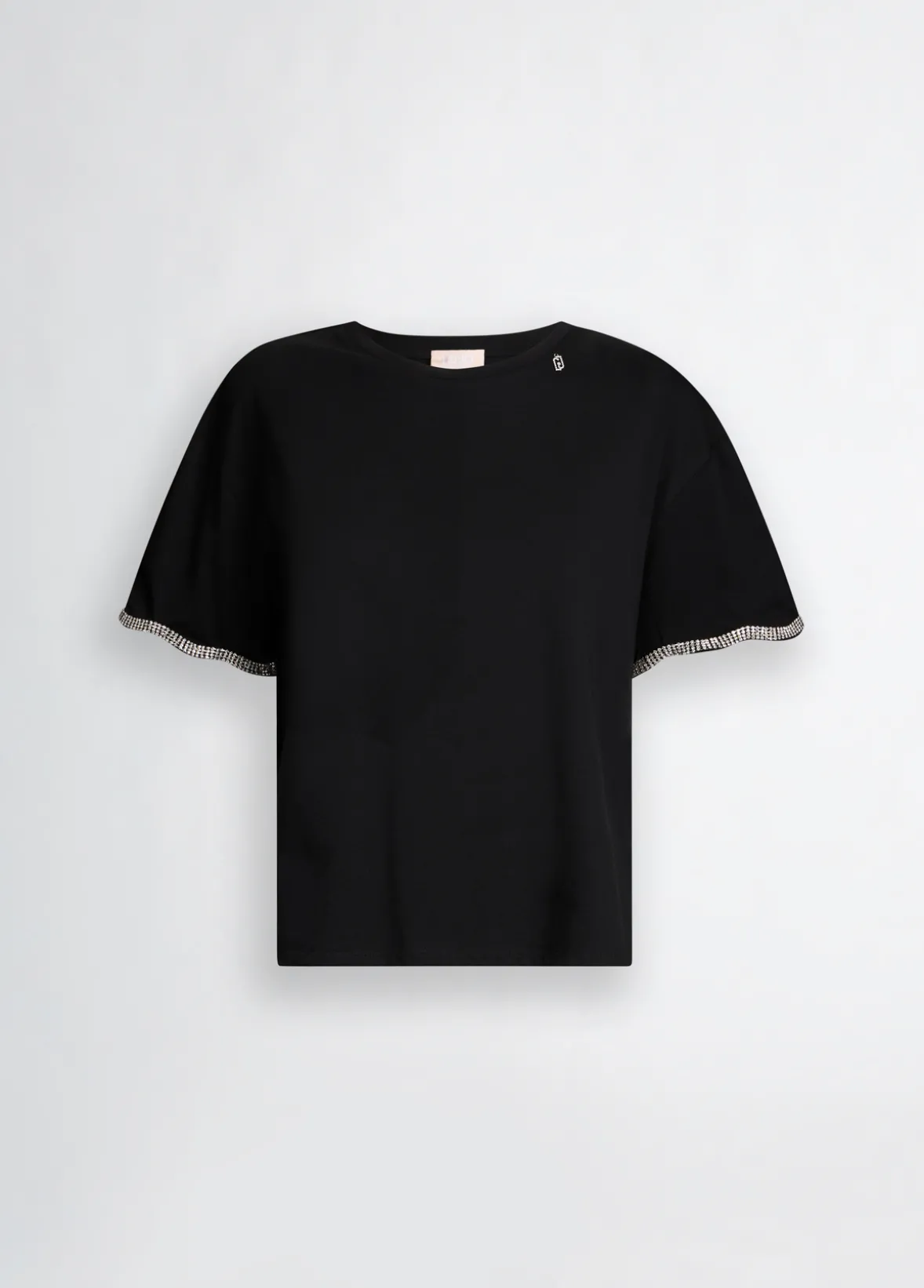 T-shirt in cotone con strass