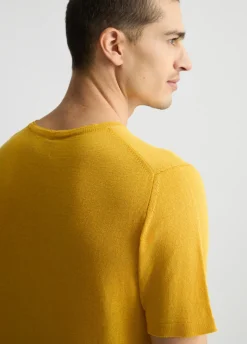 T-shirt in lino e cotone