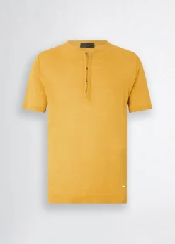 T-shirt in lino e cotone