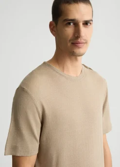 T-shirt in lino e cotone