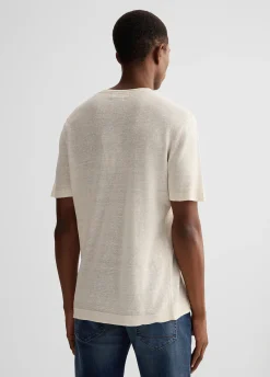 T-shirt in lino e cotone