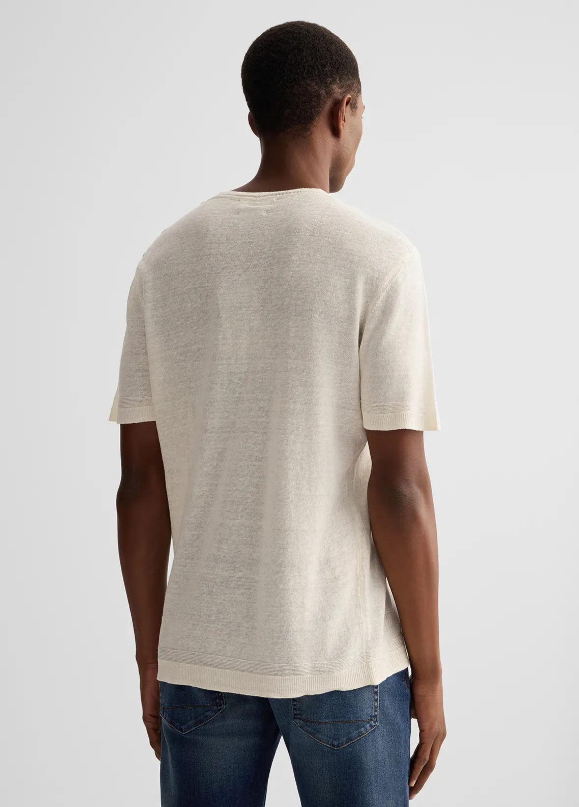 T-shirt in lino e cotone