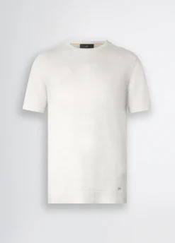 T-shirt in lino e cotone