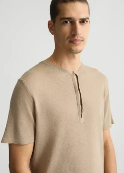 T-shirt in lino e cotone
