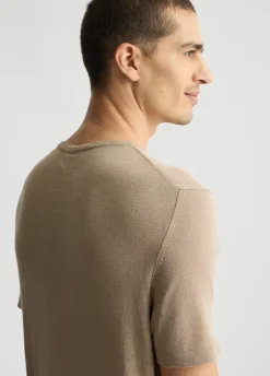 T-shirt in lino e cotone