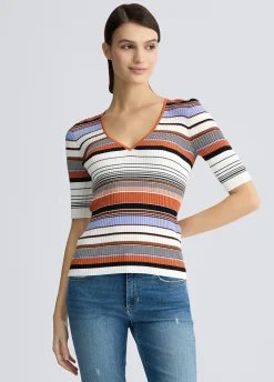 T-shirt in maglia a righe
