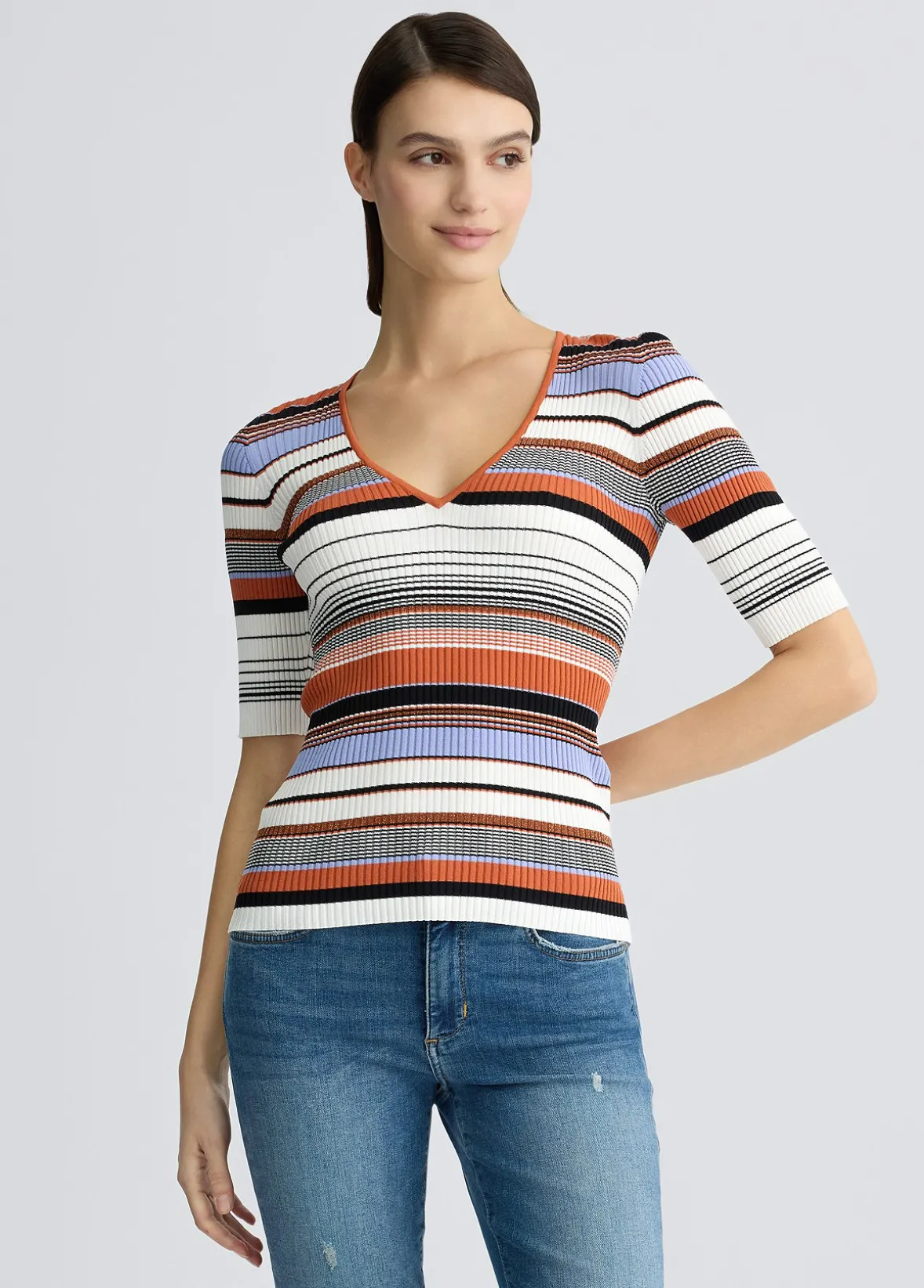 T-shirt in maglia a righe