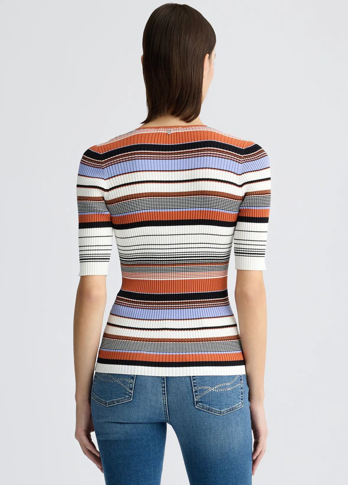 T-shirt in maglia a righe
