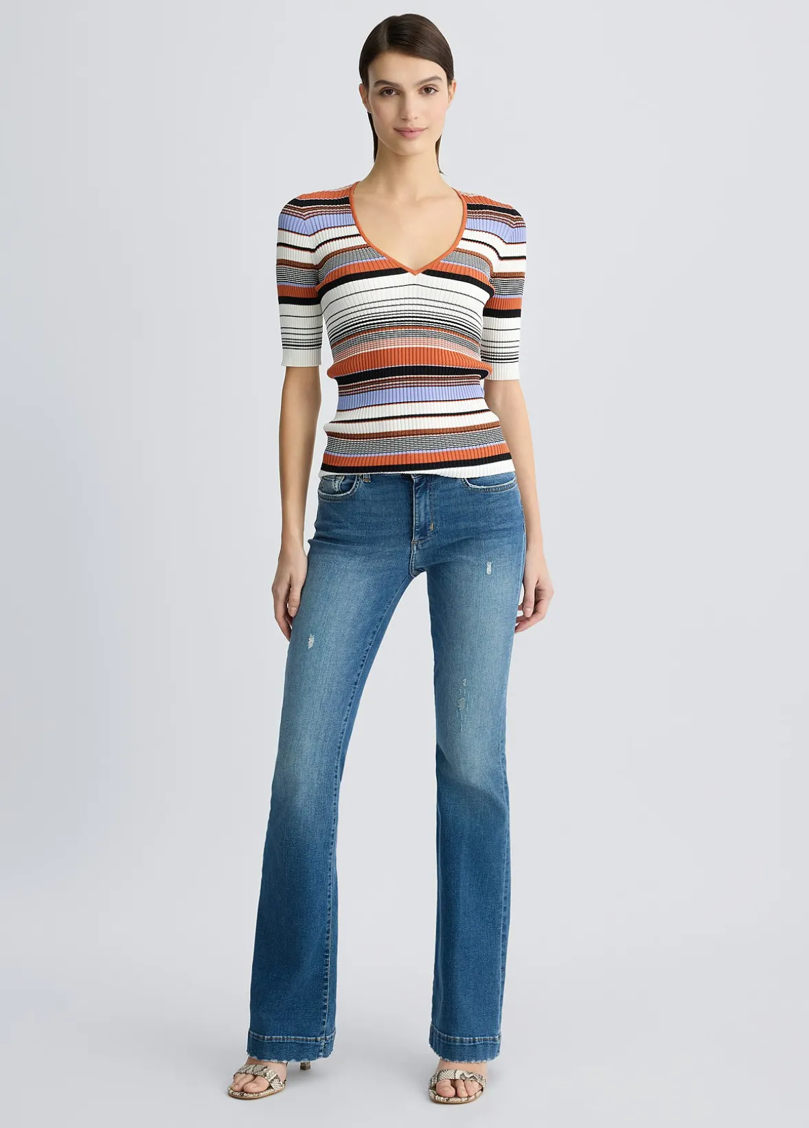 T-shirt in maglia a righe