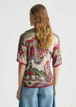 T-shirt in maglia stampata
