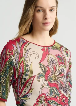T-shirt in maglia stampata