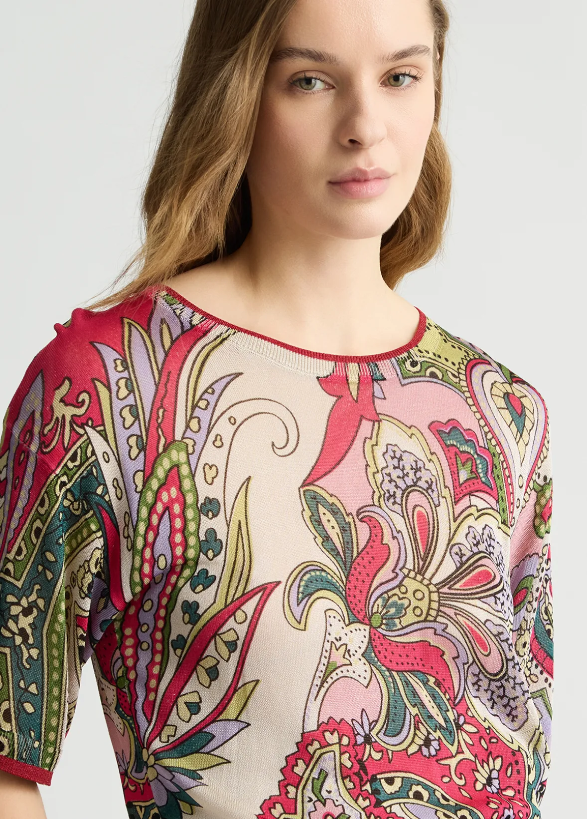 T-shirt in maglia stampata