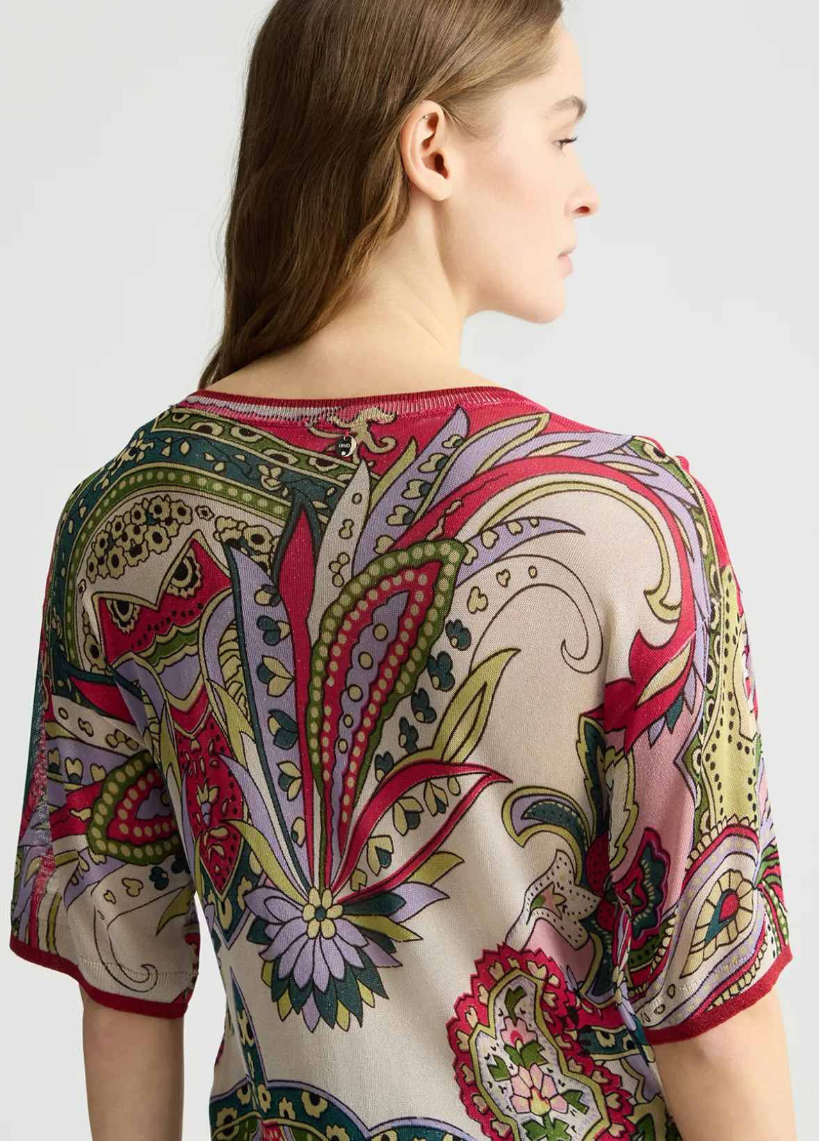 T-shirt in maglia stampata