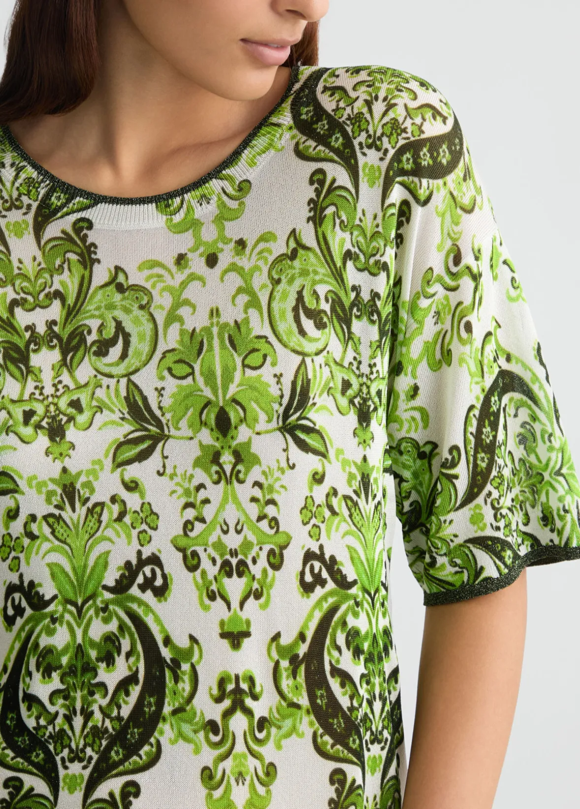 T-shirt in maglia stampata