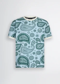 T-shirt in piquet di cotone stampato