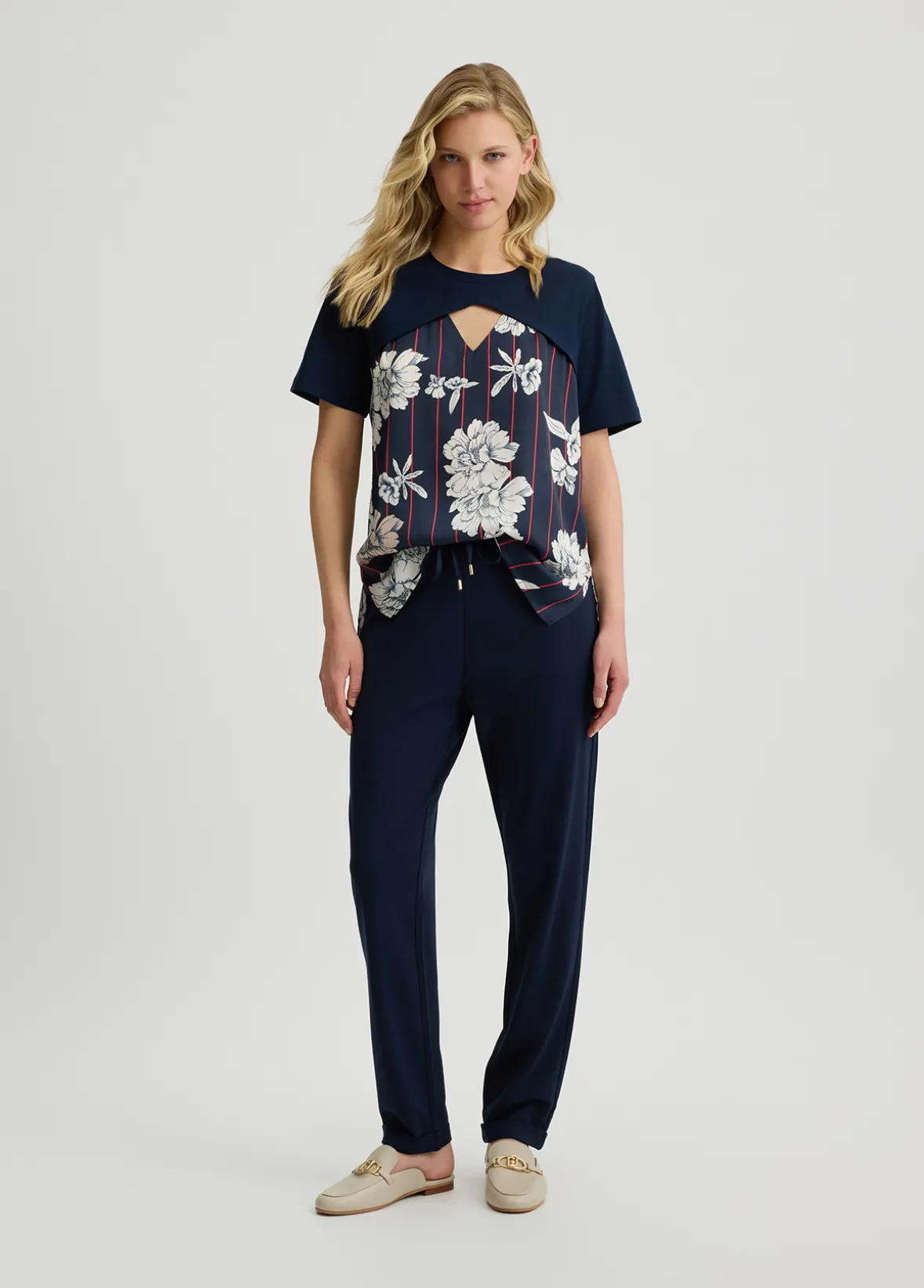 T-shirt in raso stampato