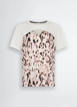 T-shirt in raso stampato
