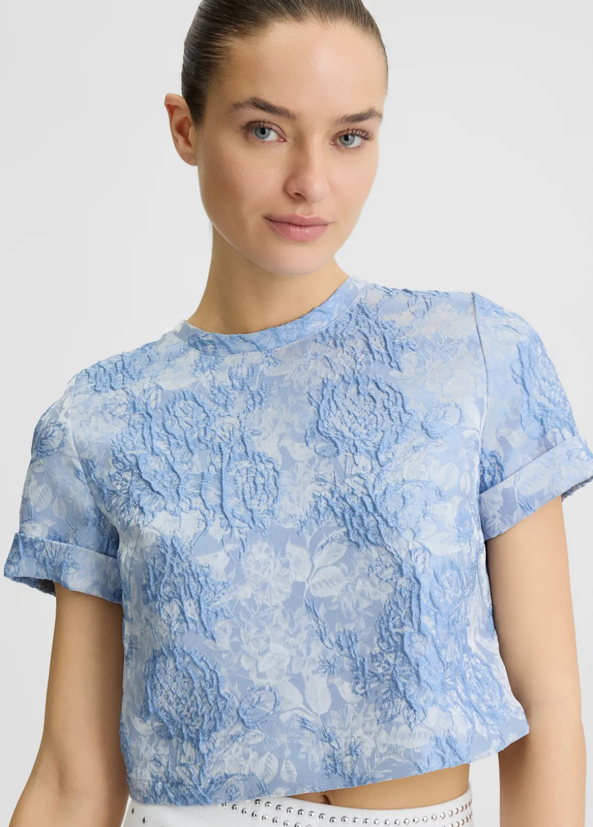 T-shirt jacquard elegante