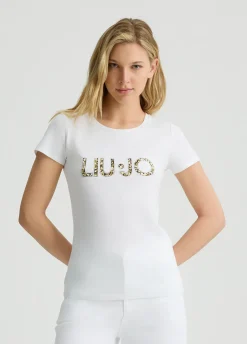 T-shirt Liu Jo Better con logo animalier