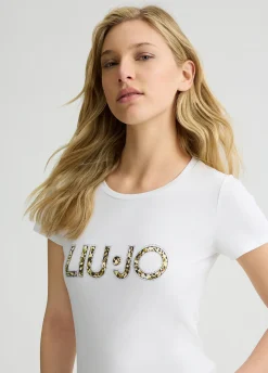 T-shirt Liu Jo Better con logo animalier