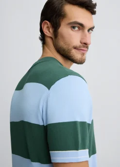 T-shirt rigata in maglia