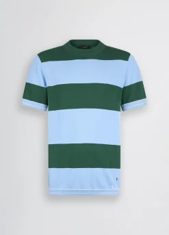 T-shirt rigata in maglia