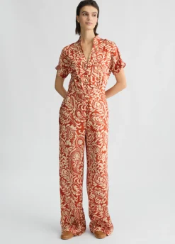 Tuta in twill stampato