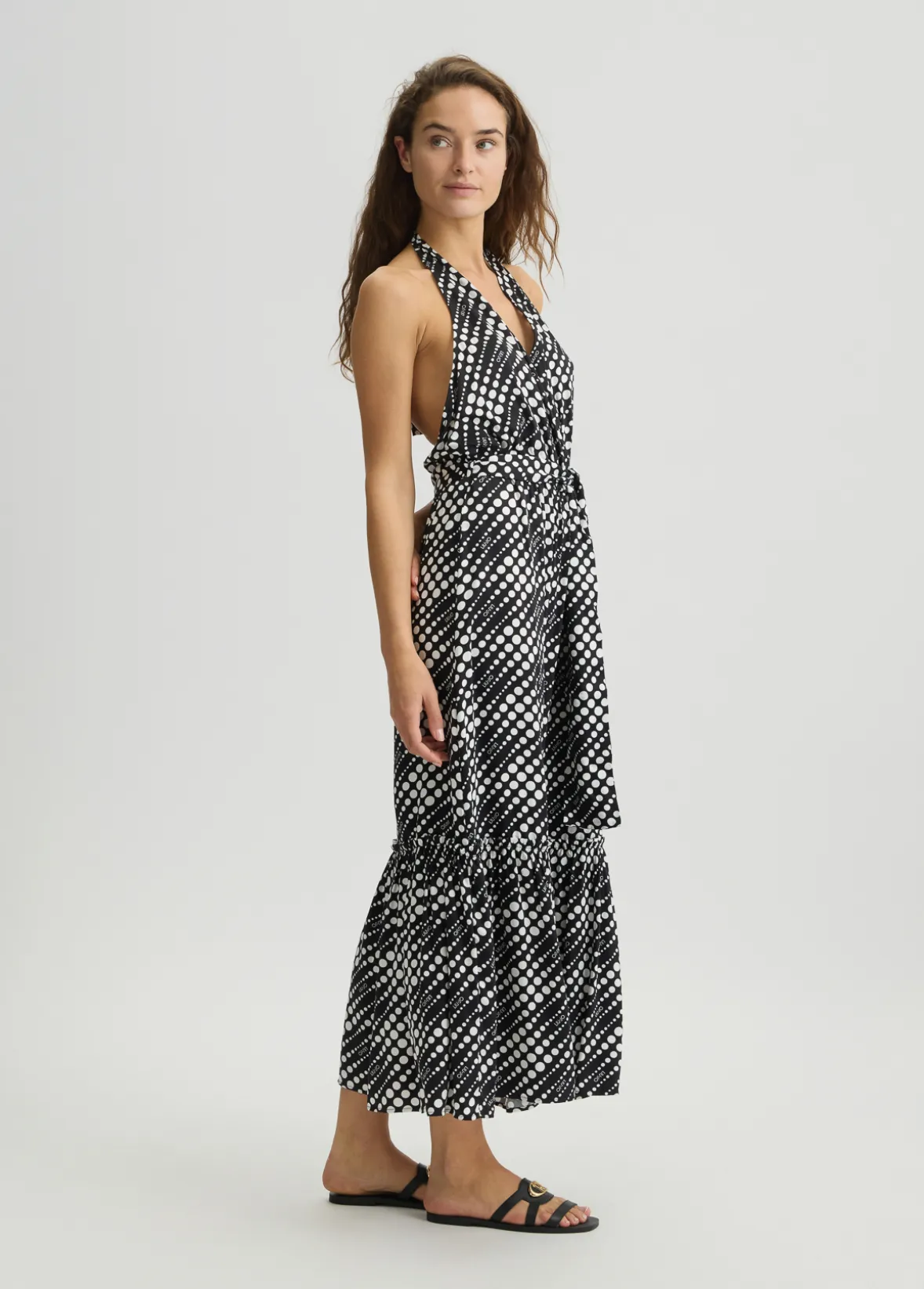 Vestito con stampa a pois