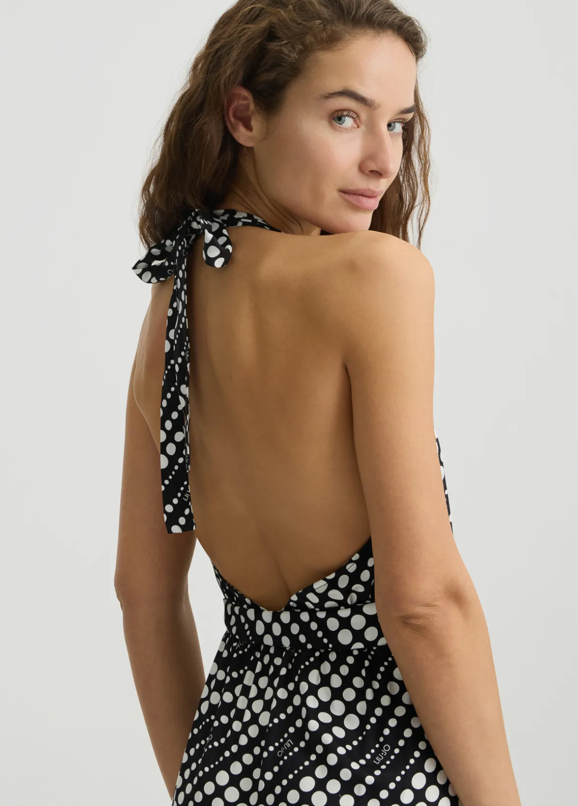 Vestito con stampa a pois