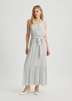 Vestito con stampa a righe